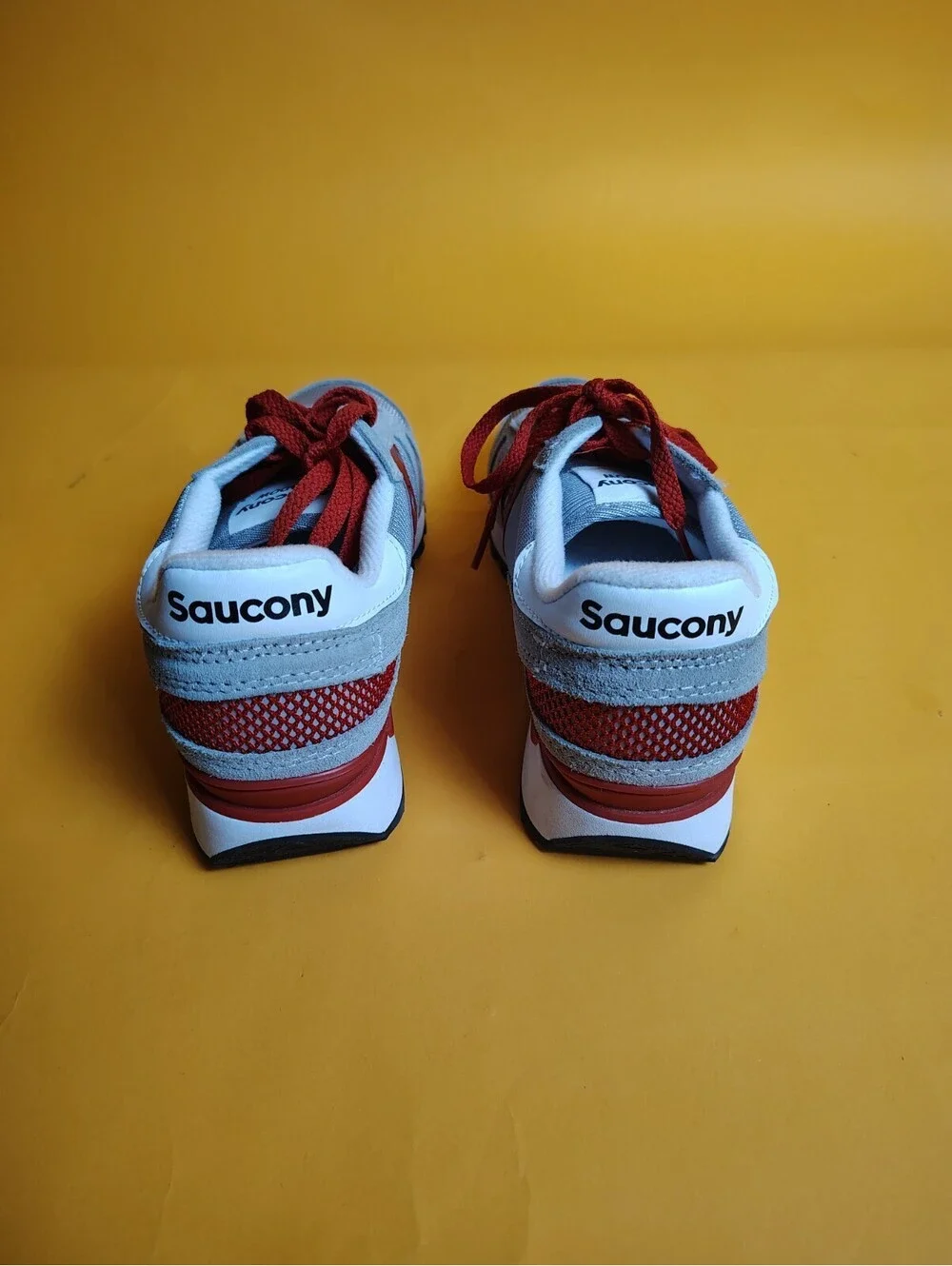 Size 7.5 - Saucony Shadow Original Grey Red Mens